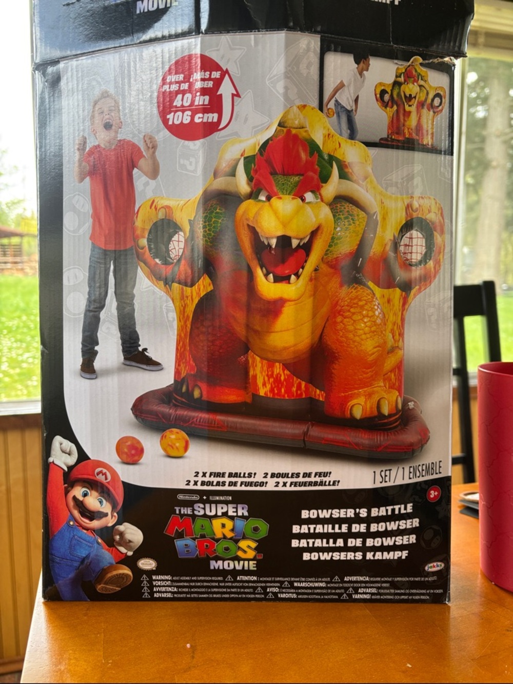 Super Mario Bros Bowser Inflatable Play Target - Yellow, Red, Green
